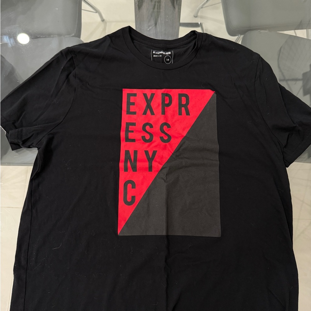 Express Black and Red Graphic Tee